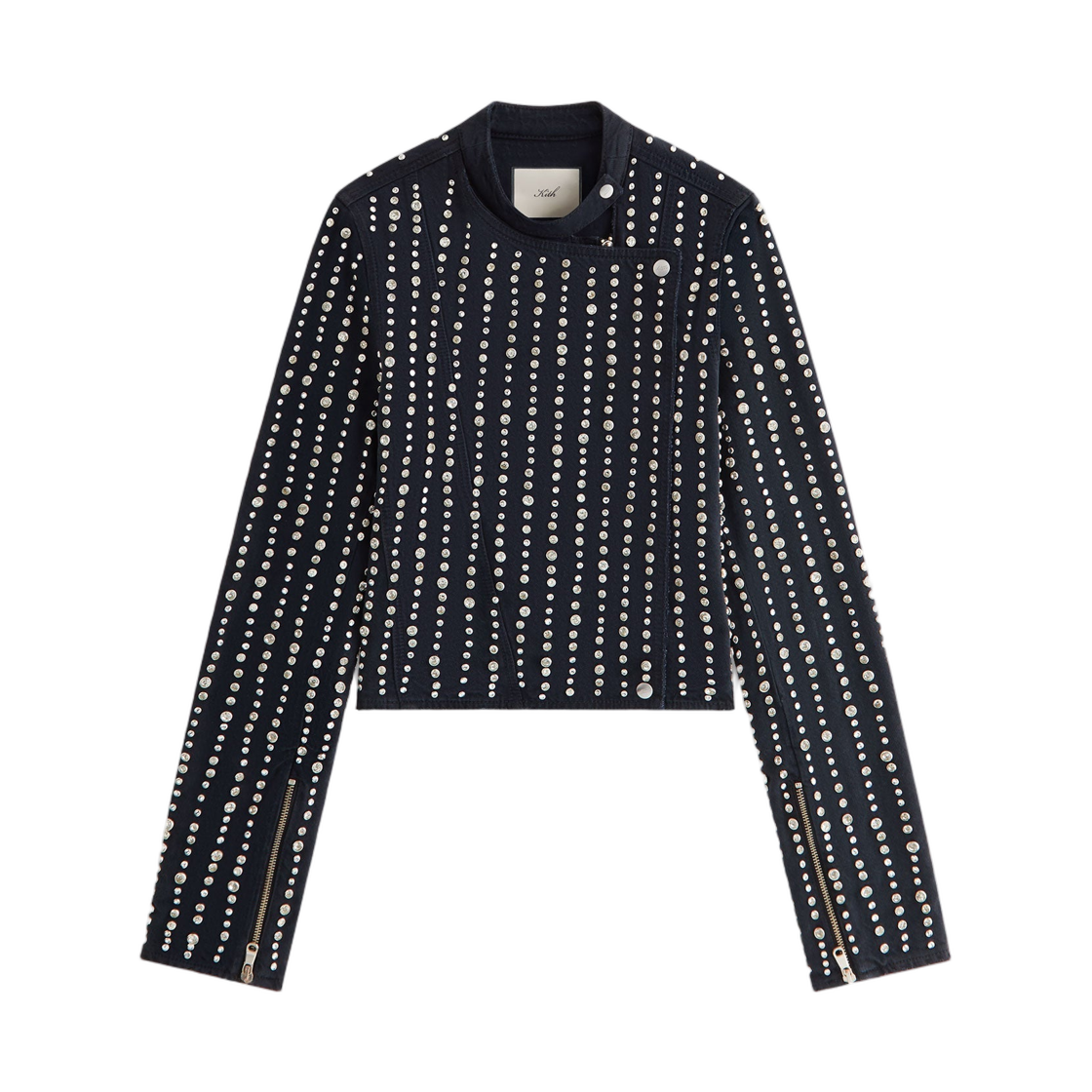 (W) 키스 포 리사 디온 스터드 데님 자켓 블랙((W) Kith for Lisa Deion Studded Denim Jacket Black)