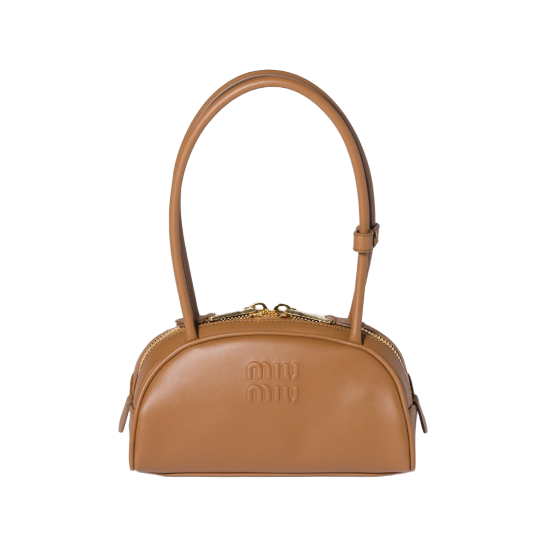 (W) 미우 미우 보 레더 백 코냑((W) Miu Miu Beau Leather Bag Cognac) - 1