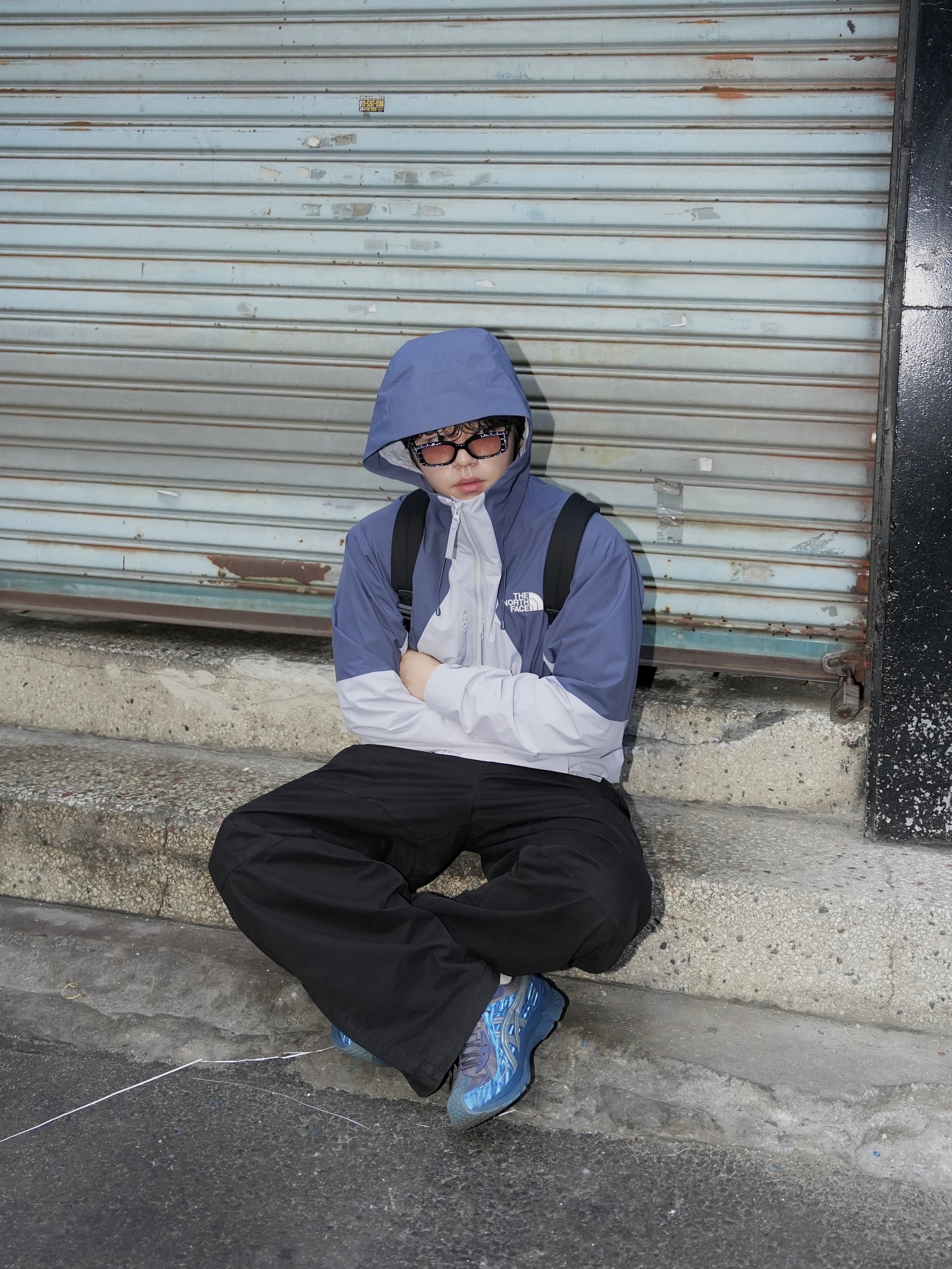 (W) Asics x Kiko Kostadinov Gel-Flammae Blue Ironclad 착용 스타일 - 5