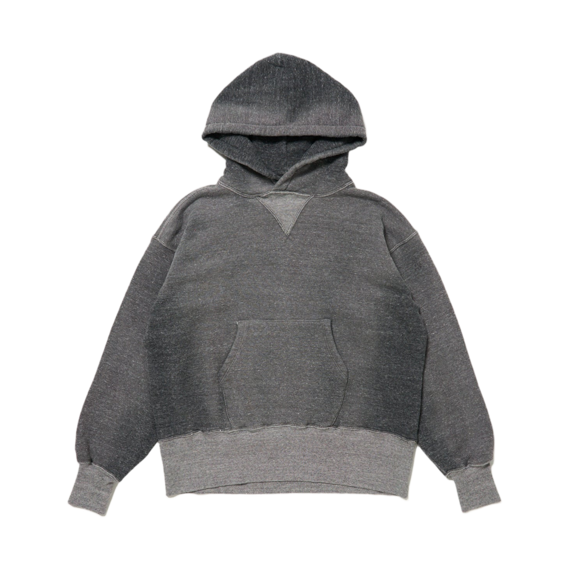 - Taiga Takahashi Lot.606 Hooded Sweat Shirt Bleached Heather Gray