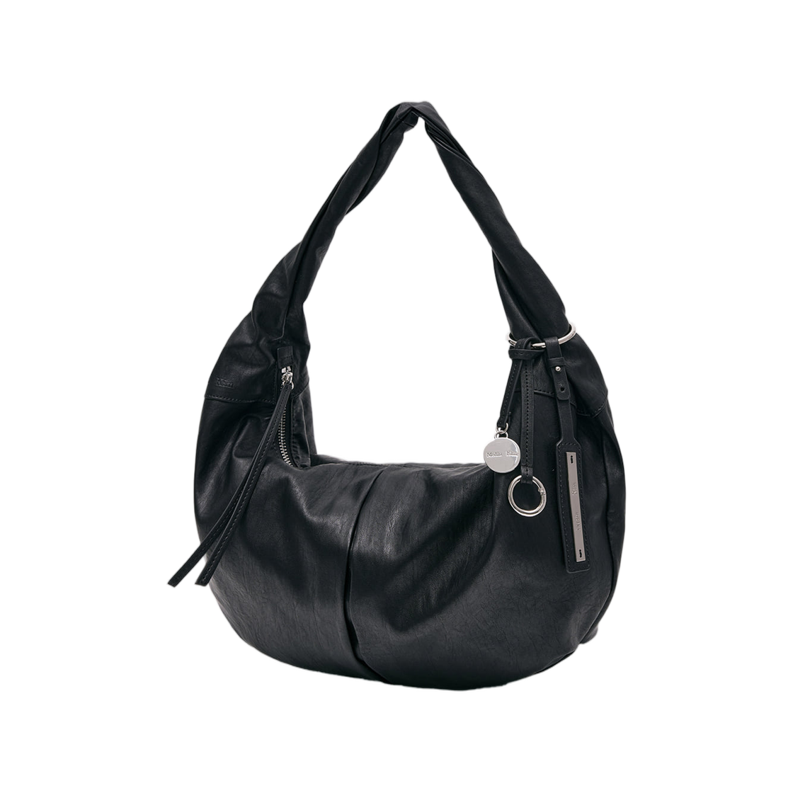 마뗑킴 트위스트 핸들 스몰 호보백 블랙(Matin Kim Twist Handle Small Hobo Bag In Black) - 2
