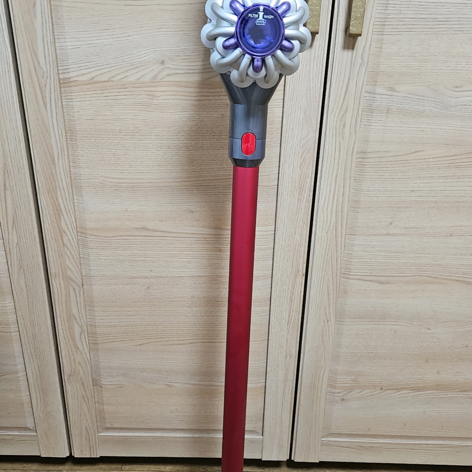 Dyson Wireless Vacuum Cleaner V8 silver red 착용 스타일 - 2