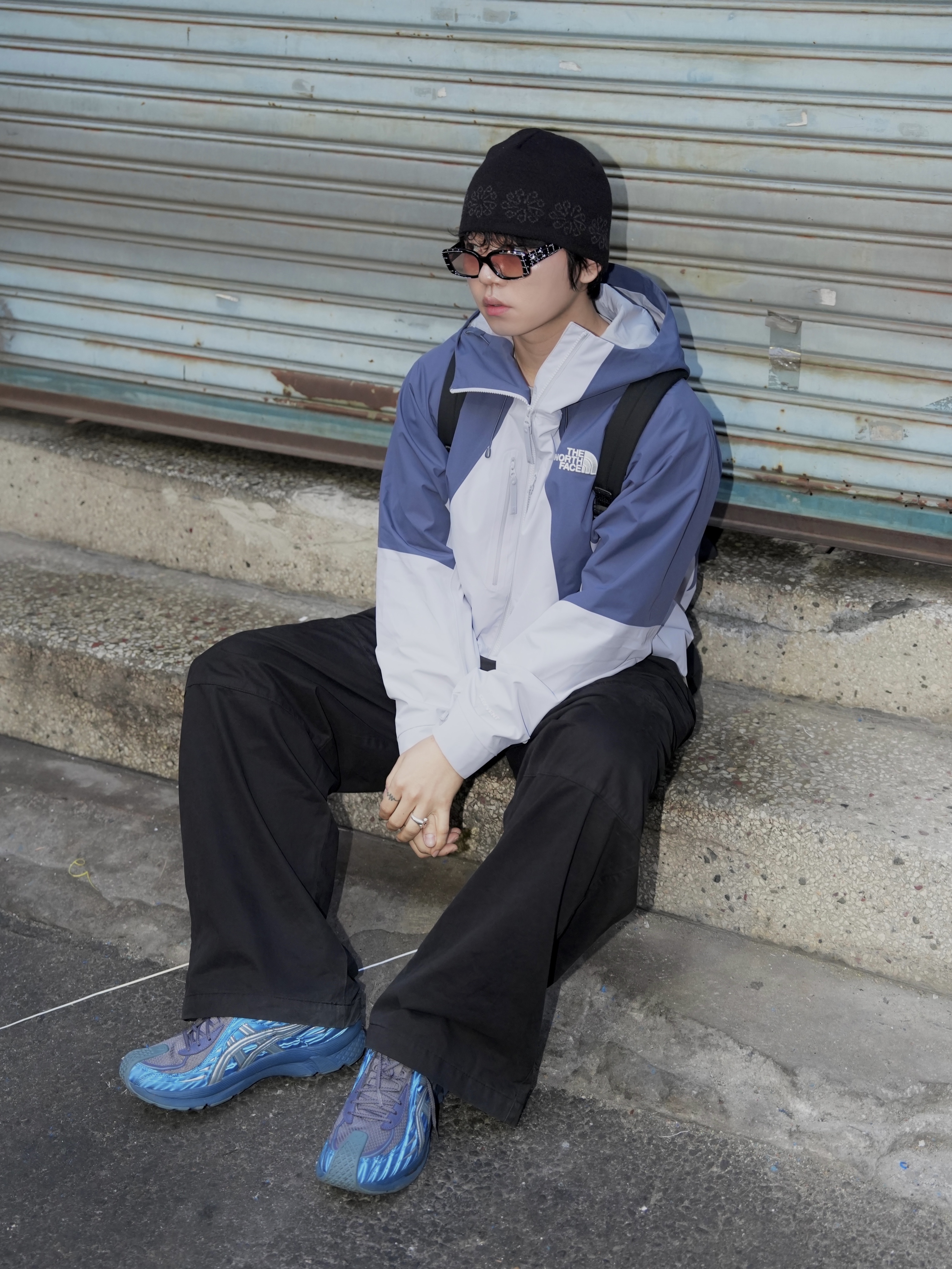 (W) Asics x Kiko Kostadinov Gel-Flammae Blue Ironclad 착용 스타일 - 4