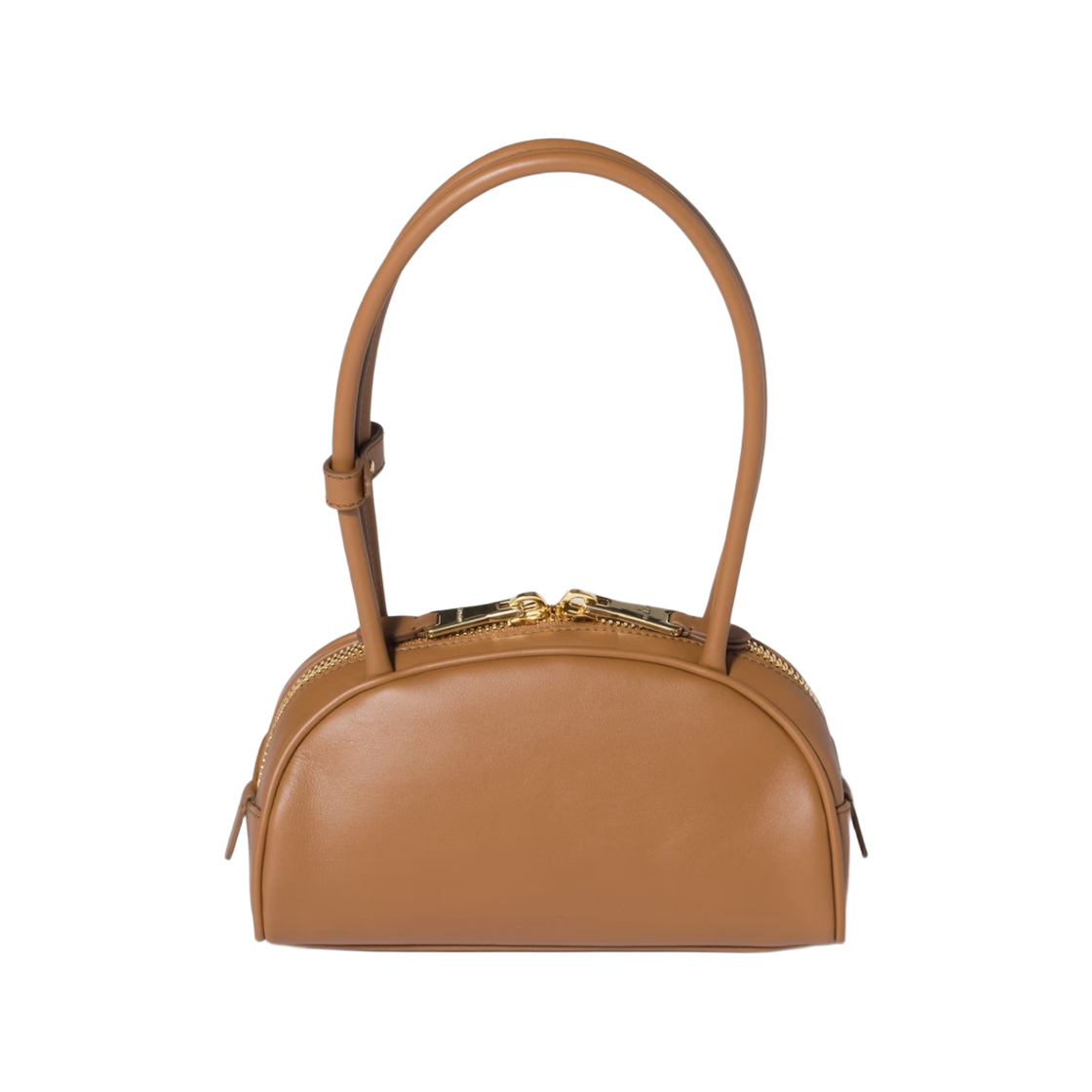(W) 미우 미우 보 레더 백 코냑((W) Miu Miu Beau Leather Bag Cognac) - 3