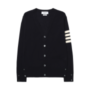 Thom Browne Sustainable Fine Merino Wool 4-Bar Classic Cardigan Navy