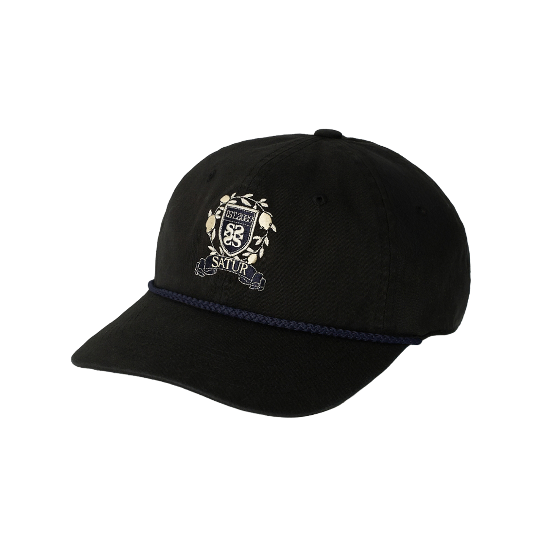 SA261UAP07BLK0 SATUR Crest Logo Loop Ball Cap Black