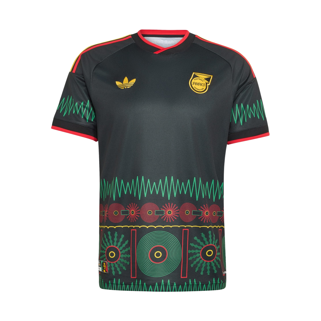KD0957 Adidas x Bob Marley Jamaica 26 Away Replica Jersey Black - KR Sizing (Non Marking Ver.)