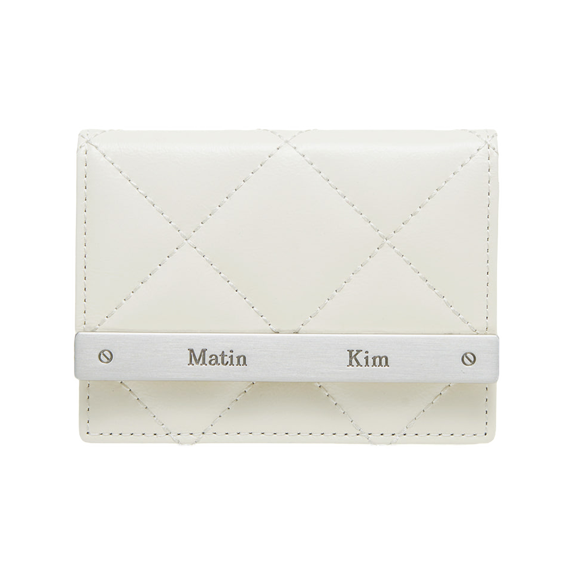 마뗑킴 퍼프 퀼트 월렛 아이보리(Matin Kim Puff Quilt Wallet In Ivory)