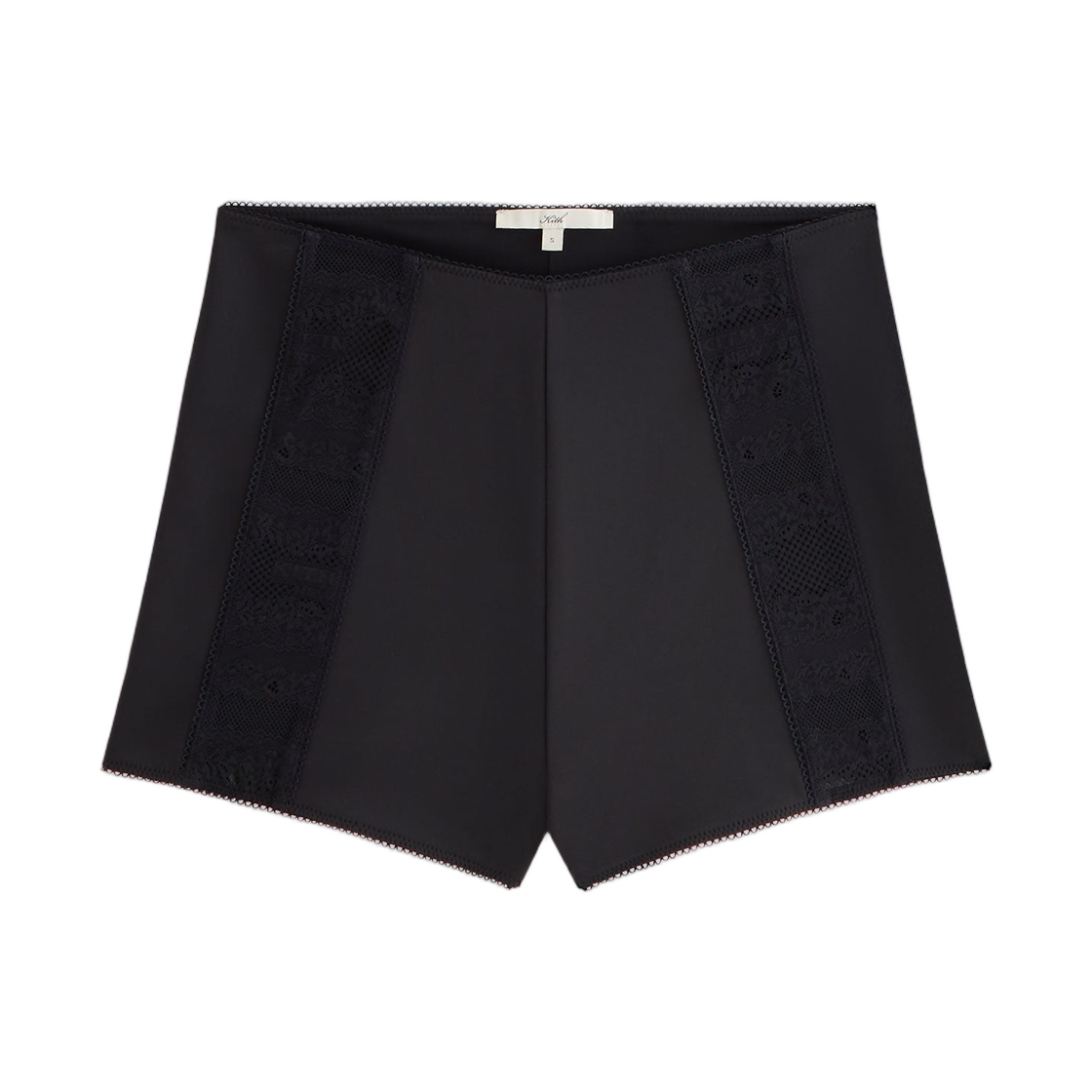 (W) 키스 포 리사 롤라 하이 웨이스트 마이크로 쇼츠 블랙((W) Kith for Lisa Lola High Waisted Micro Short Black)