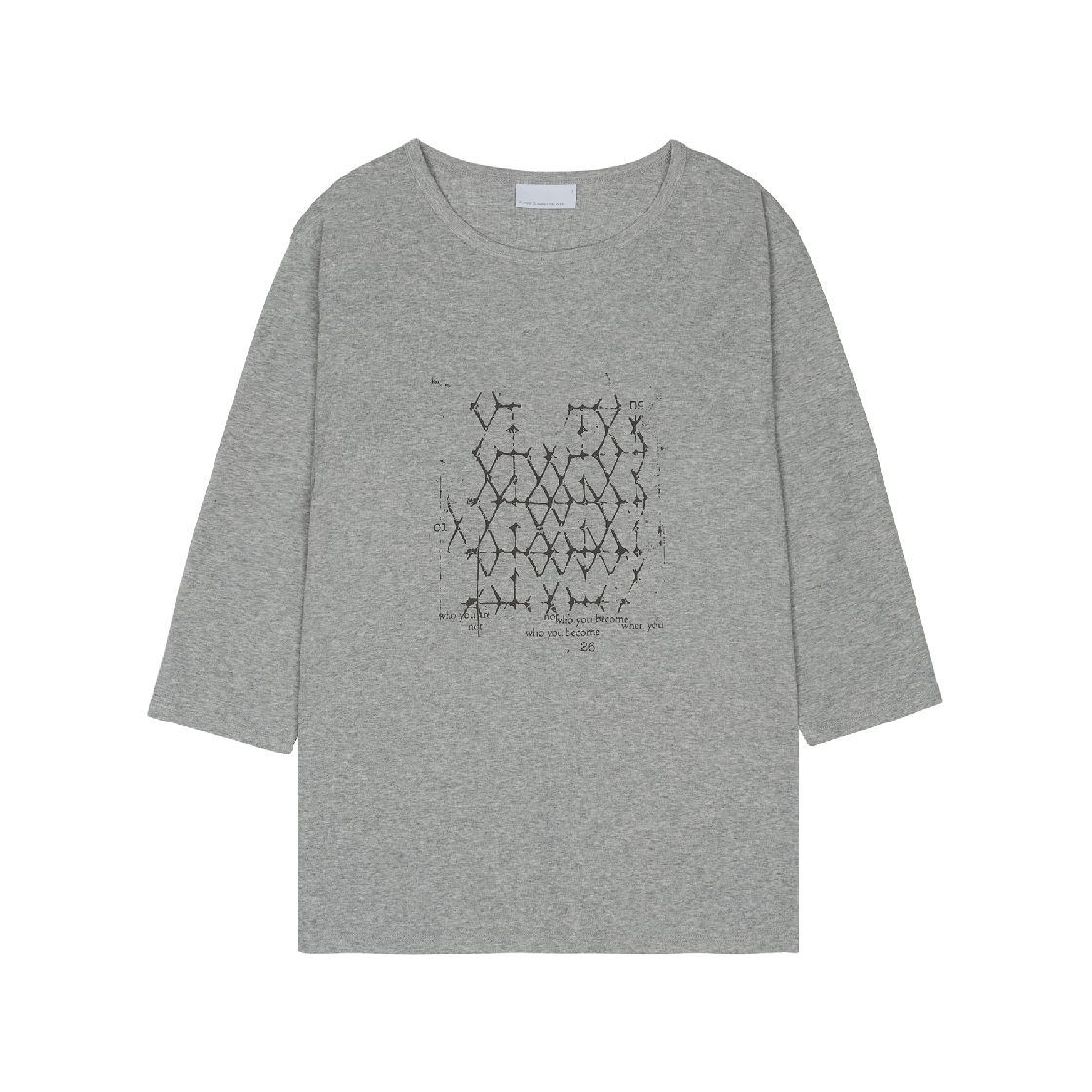 SG26SSTOTS005 Sansan Gear Lattice T-Shirt Melange Grey