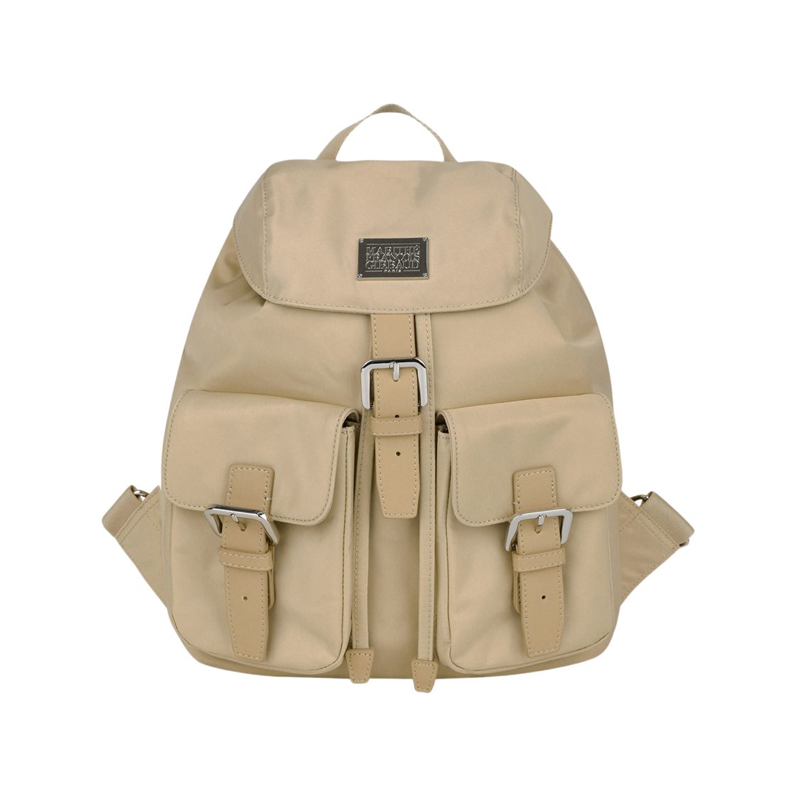 마리떼 프랑소와 저버 클래식 로고 스몰 백팩 베이지(Marithe Francois Girbaud Classic Logo Small Backpack Beige)