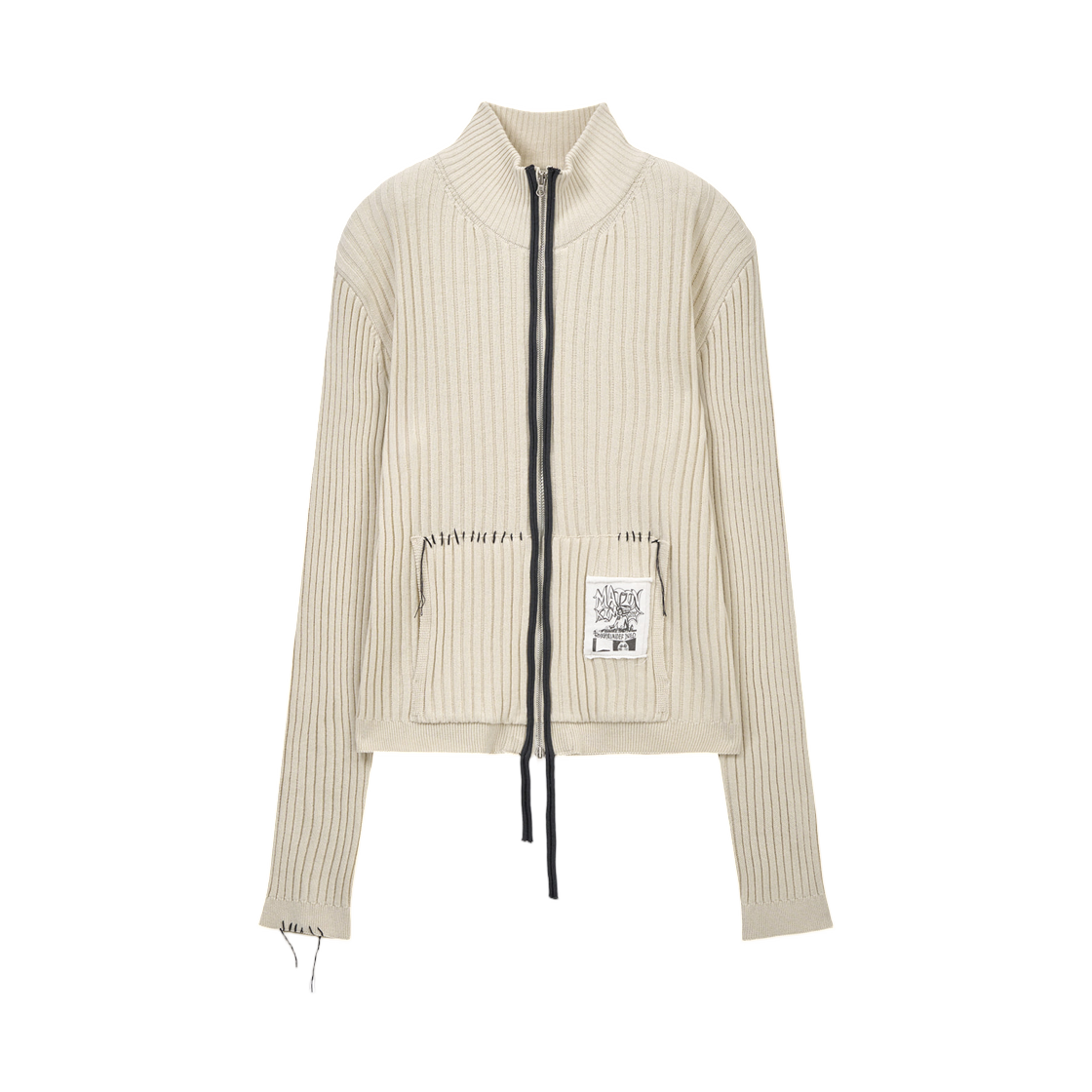 (W) 마뗑킴 핸드크래프트 슬림핏 가디건 라이트 베이지((W) Matin Kim Handcraft Slim Fit Cardigan In Light Beige)