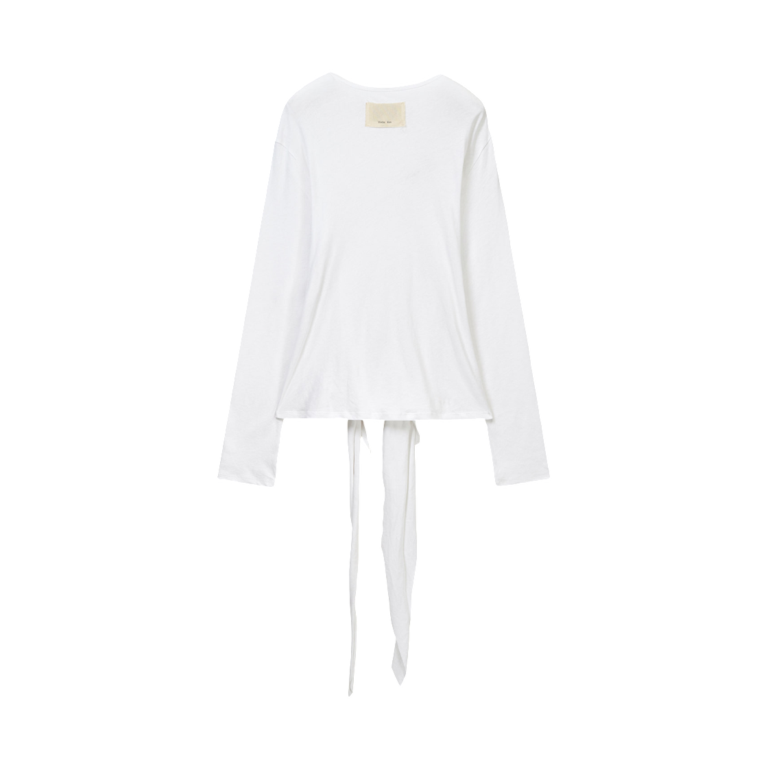 (W) 마뗑킴 타이드 드레이퍼리 탑 화이트((W) Matin Kim Tied Drapery Top In White) - 2