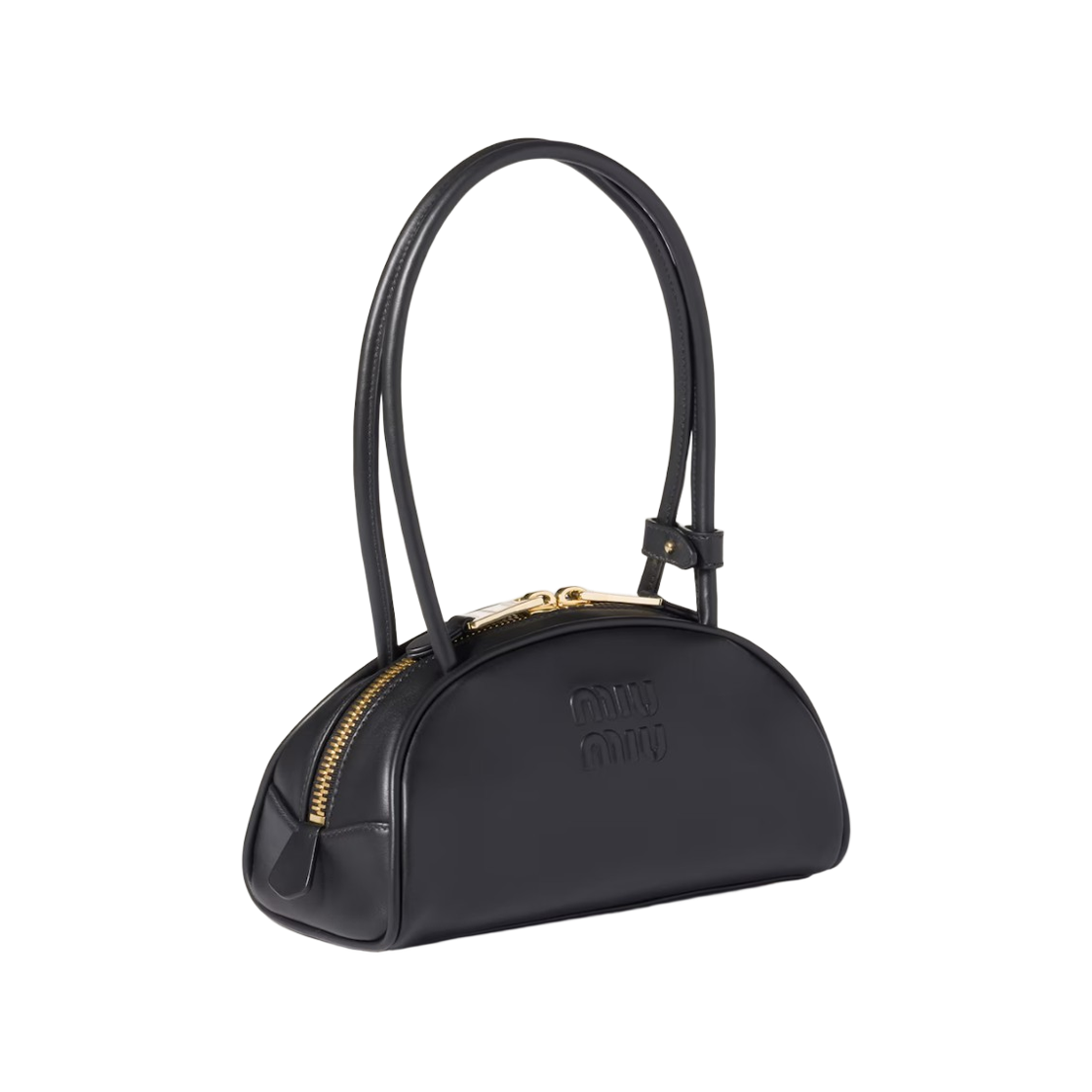 (W) 미우 미우 보 레더 백 블랙((W) Miu Miu Beau Leather Bag Black) - 2