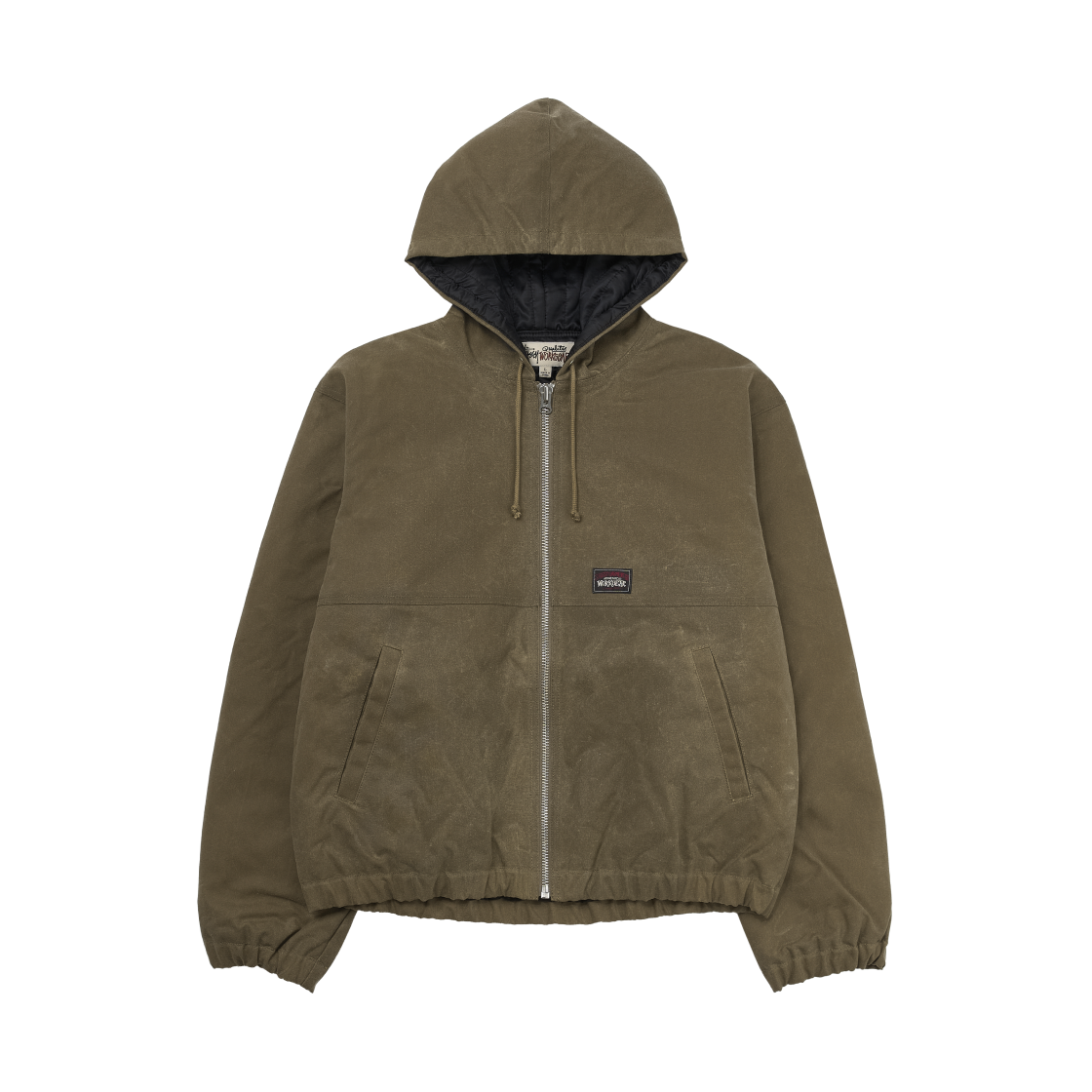 스투시 왁스드 코튼 워크 자켓 카키(Stussy Waxed Cotton Work Jacket Khaki) - 1