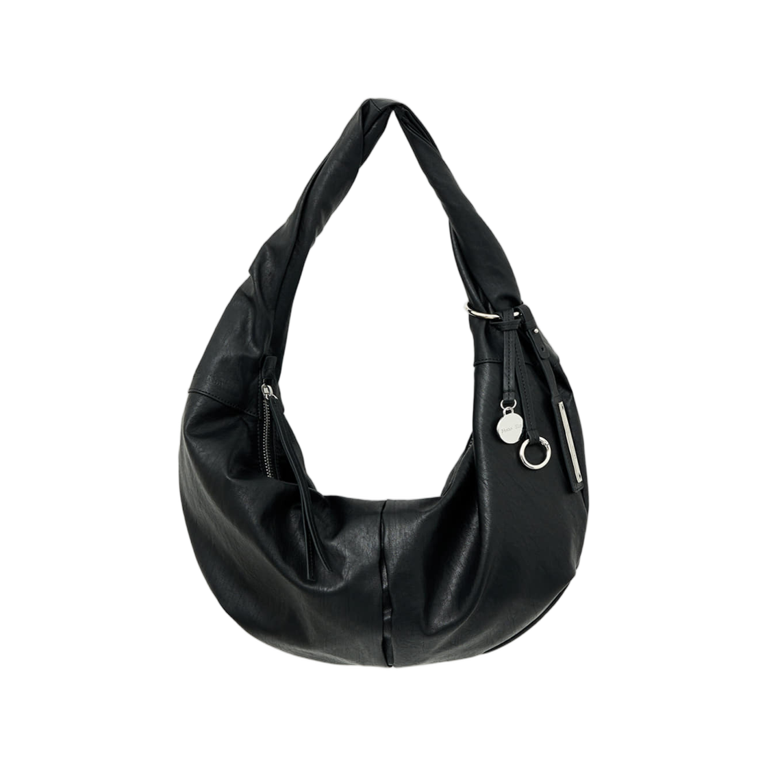 마뗑킴 트위스트 핸들 스몰 호보백 블랙(Matin Kim Twist Handle Small Hobo Bag In Black)