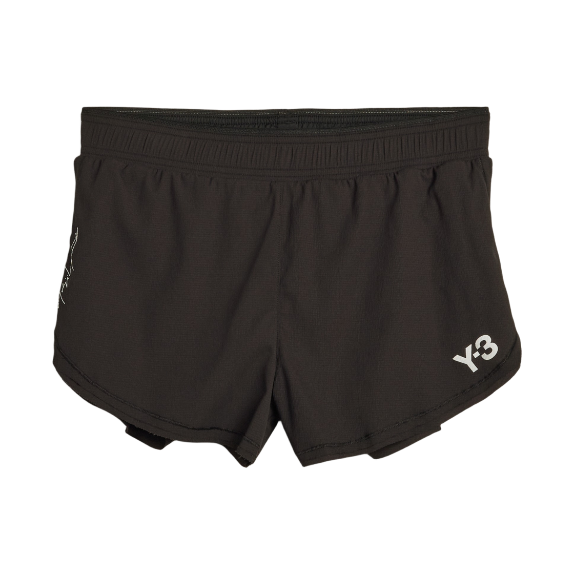 (W) Y-3 러닝 쇼츠 블랙((W) Y-3 Running Shorts Black) - 1