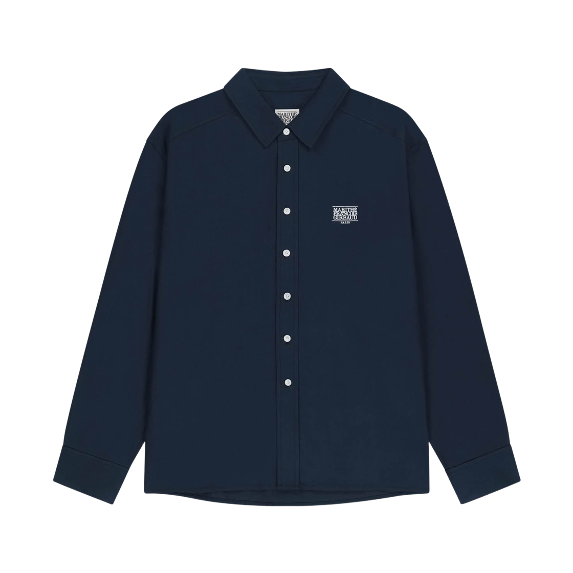 - Marithe Francois Girbaud Classic Logo Linen Shirt Navy