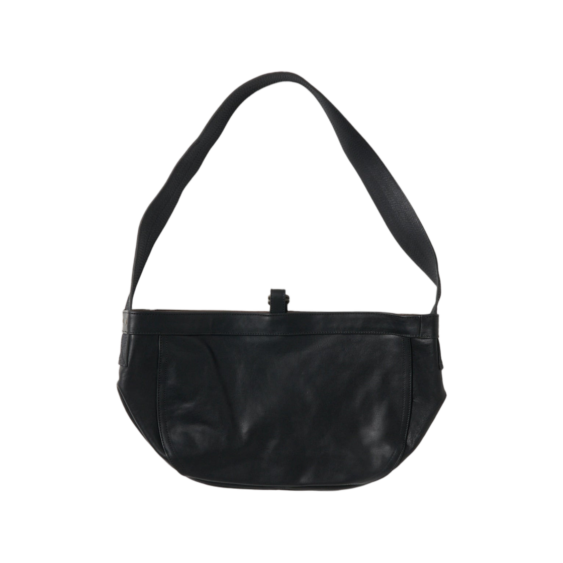 - Taiga Takahashi Lot.018 Newsboy Bag Small Black Leather