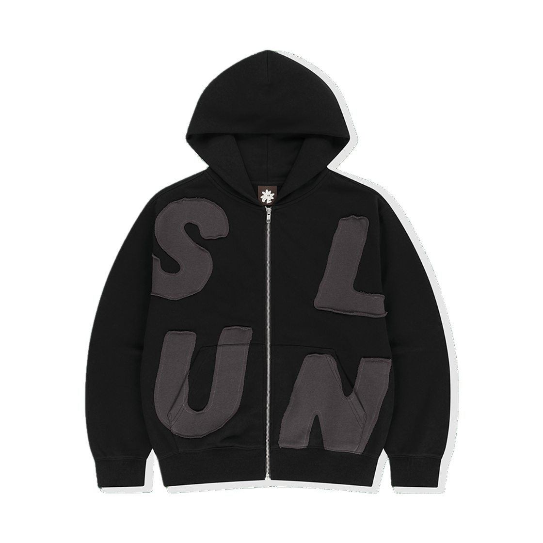 [트리플적립]썬러브 캐피탈 집 업 후디 블랙([트리플적립]SUNLOVE Capital Zip Up Hoodie Black)