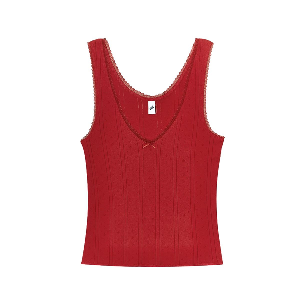쿠쿠 인티메이트 우먼 더 스쿱 탱크 체리 레드 - 26SS(Cou Cou Intimates Women The Scoop Tank Cherry Red - 26SS)