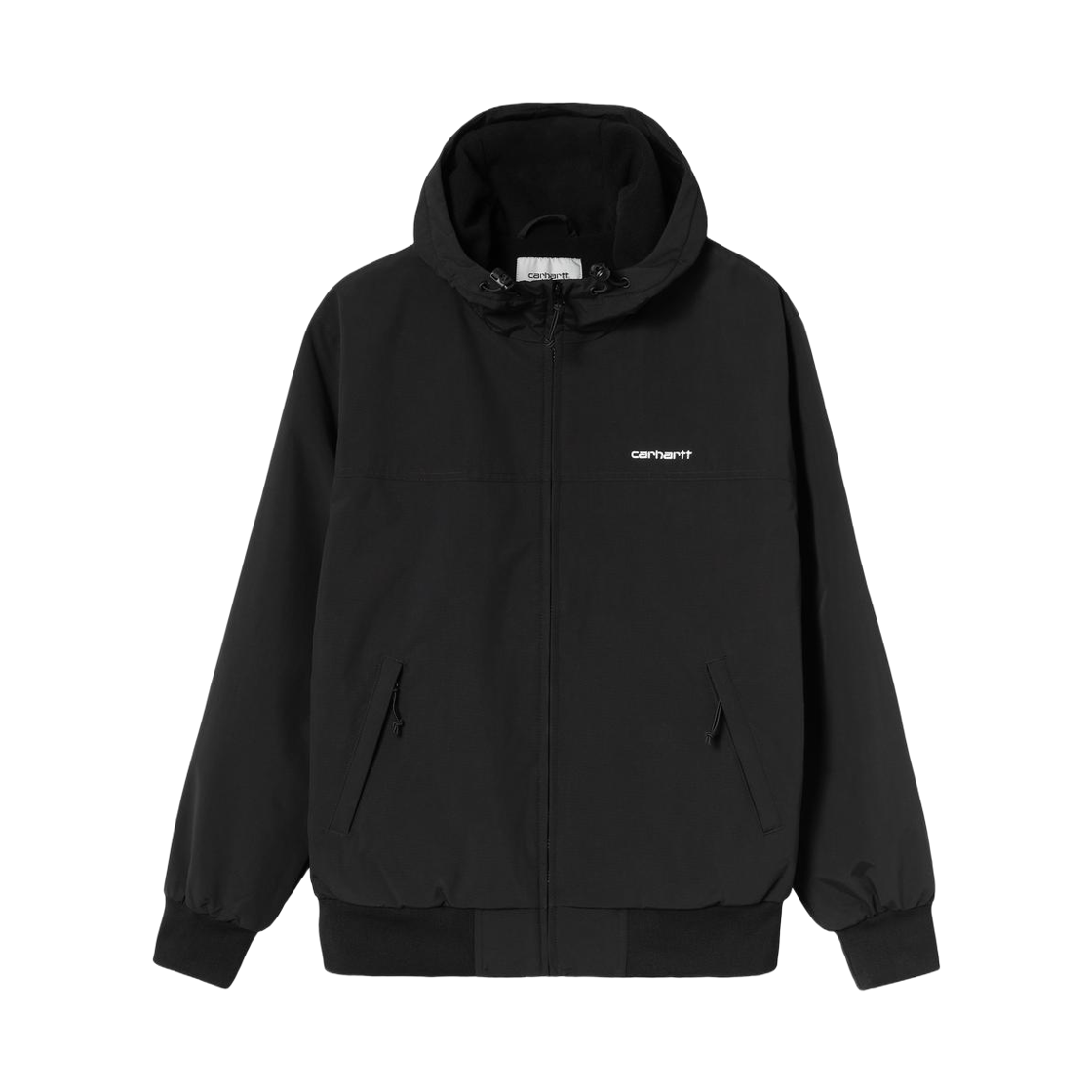 I028436-0D2-XX Carhartt WIP Hooded Sail Jacket Black White