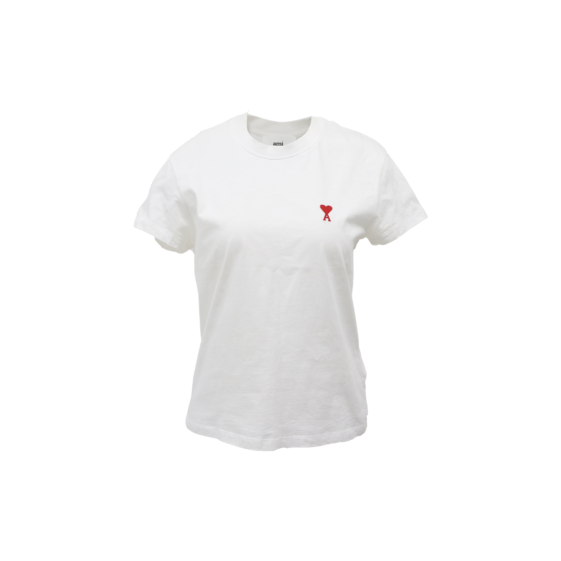 아미 스몰 하트 로고 티셔츠 화이트(Ami Small Heart Logo T-Shirt - White)
