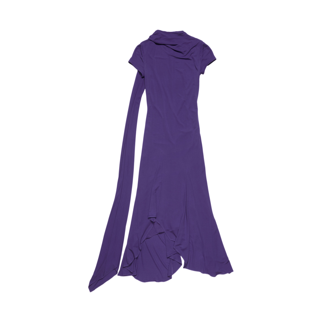A20930-BPB (W) Acne Studios Layered Midi Dress Deep Purple