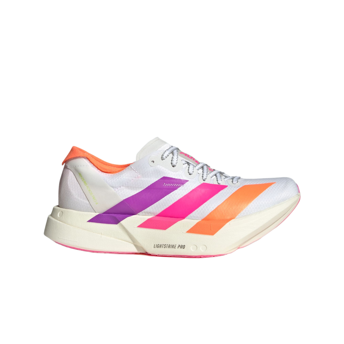 (W) 아디다스 아디제로 아디오스 프로 4 클라우드 화이트 퍼플 버스트((W) Adidas Adizero Adios Pro 4 Cloud White Purple Burst) - 1