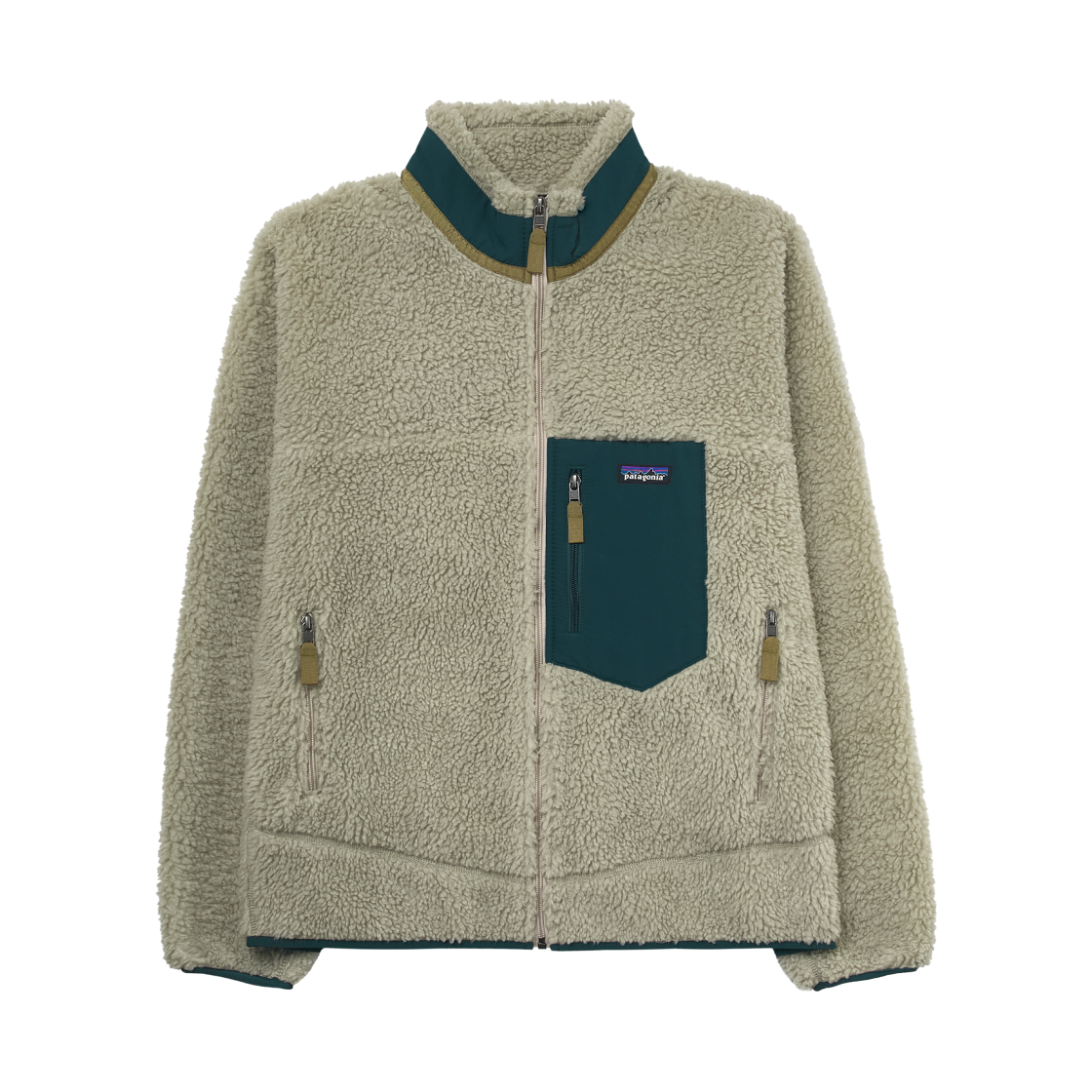 파타고니아 클래식 레트로X 자켓 펠리컨 다크 보레알리스 그린(Patagonia Classic Retro-X Jacket Pelican Dark Borealis Green)