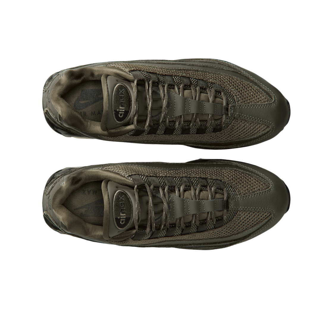 (W) 나이키 에어맥스 95 빅 버블 카고 카키 앤 블랙((W) Nike Air Max 95 Big Bubble Cargo Khaki and Black) - 2