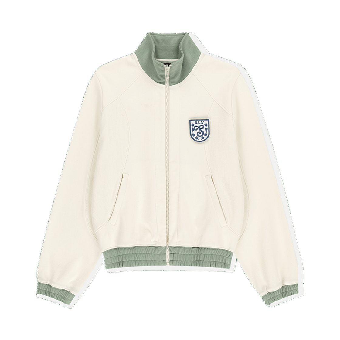 [트리플적립]썬러브 크레스트 트랙 자켓 아이보리([트리플적립]SUNLOVE Crest Track Jacket Ivory)