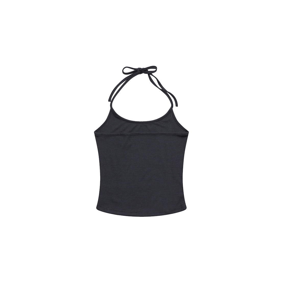 무센트 에노아 홀터넥 크롭 슬리브리스 나시 차콜(MUCENT Enoa Halter Neck Crop Sleeveless Charcoal) - 2