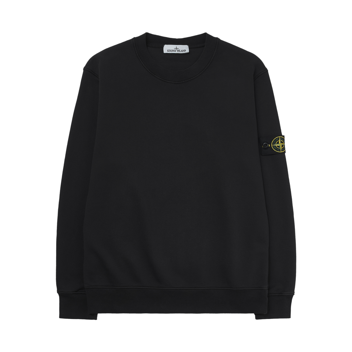 스톤 아일랜드 6100060 오가닉 코튼 플리스 레귤러 핏 크루넥 스웨트셔츠 블랙 - 26SS(Stone Island 6100060 Organic Cotton Fleece Regular Fit Crewneck Sweatshirt Black - 26SS)