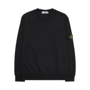 Stone Island 6100060 Organic Cotton Fleece Regular Fit Crewneck Sweatshirt Black - 26SS