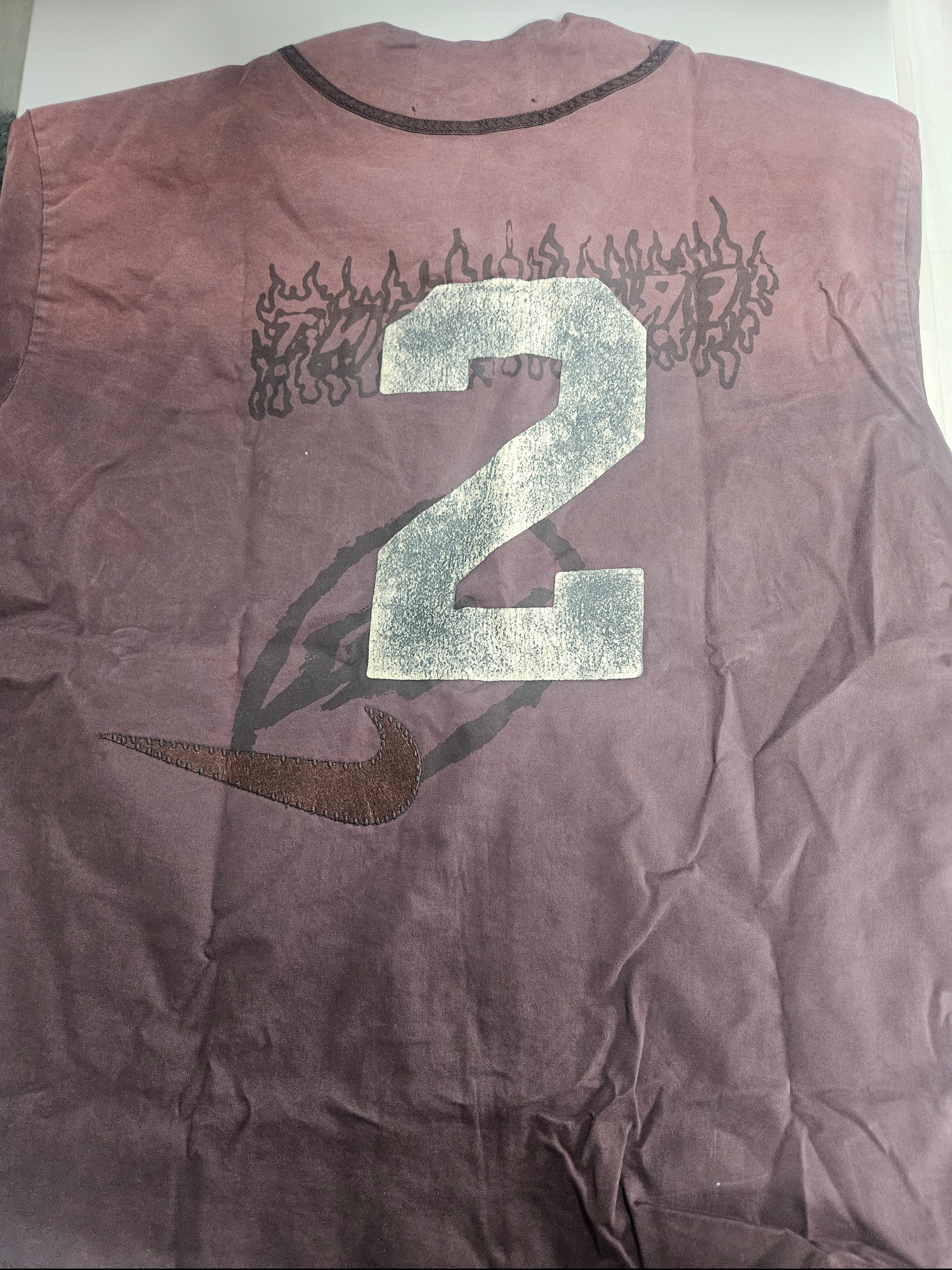 Travis Scott Cactus Jack x Fragment x Nike Tokyo Jack Retro Baseball Jersey Brown 착용 스타일 - 2