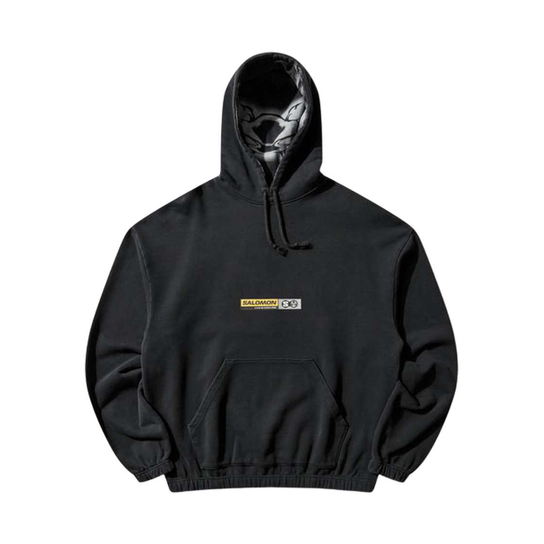 살로몬 x 슬램잼 후드 딥 블랙 화이트(Salomon x Slam Jam Hoodie Deep Black White)