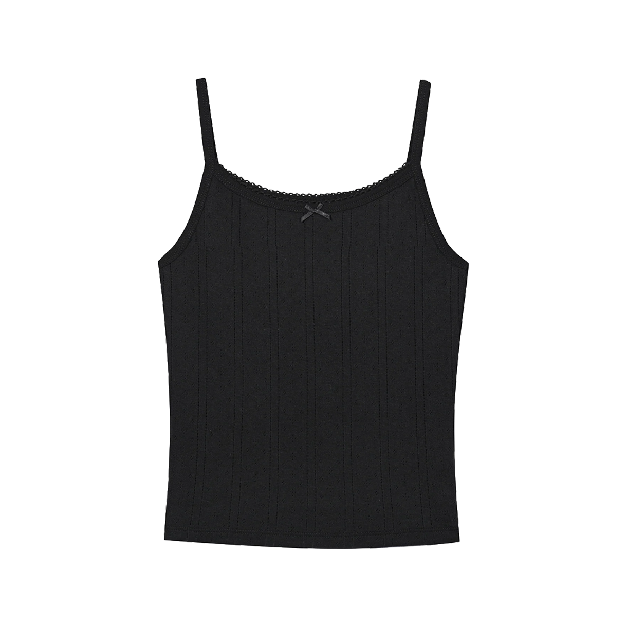 쿠쿠 인티메이트 우먼 더 피코 탱크 레귤러 블랙 - 26SS(Cou Cou Intimates Women The Picot Tank Regular Black - 26SS)
