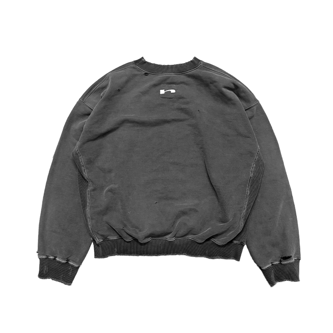 홈리스 디스트레스 빈티지 크루넥 워시드 블랙(Hommless Distressed VTG Crewneck Washed Black) - 2