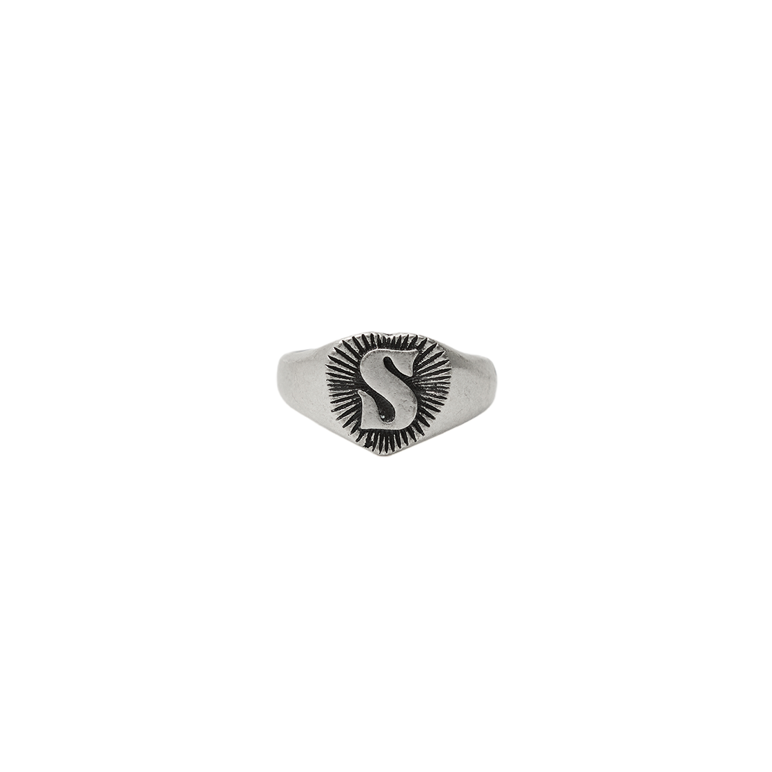 SA261UAR01SVR0 SATUR S Logo Heart Signet Ring Silver
