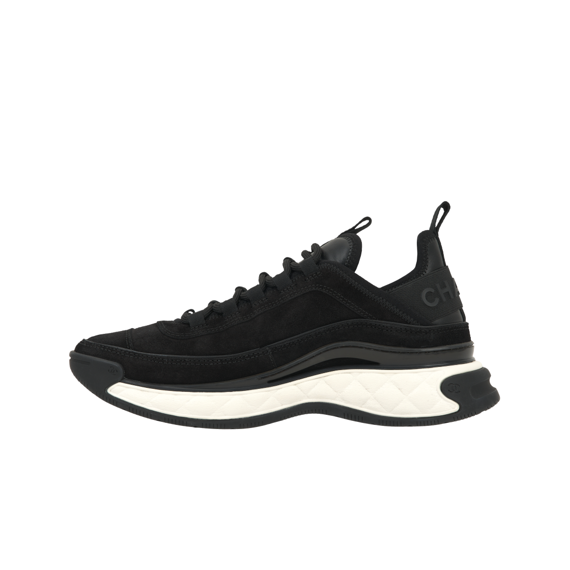 샤넬 믹스드 파이버 스니커즈 스웨이드 카프스킨 & 골드 블랙(Chanel Mixed Fibers Sneakers Suede Calfskin & Gold Black) - 3