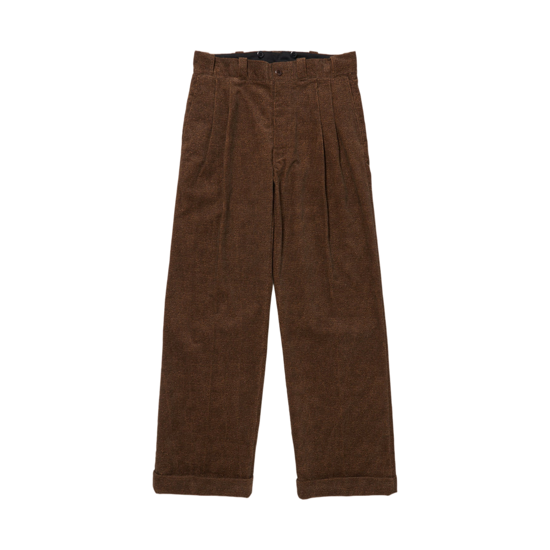 - Taiga Takahashi Lot.201 Work Trousers Melange Brown