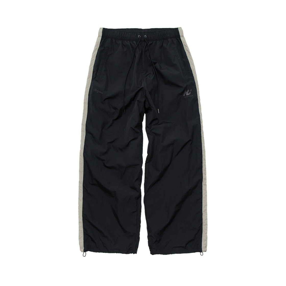 HM6PTP3191IY Polyteru Human Index Human Retro Track Pants Navy/Beige