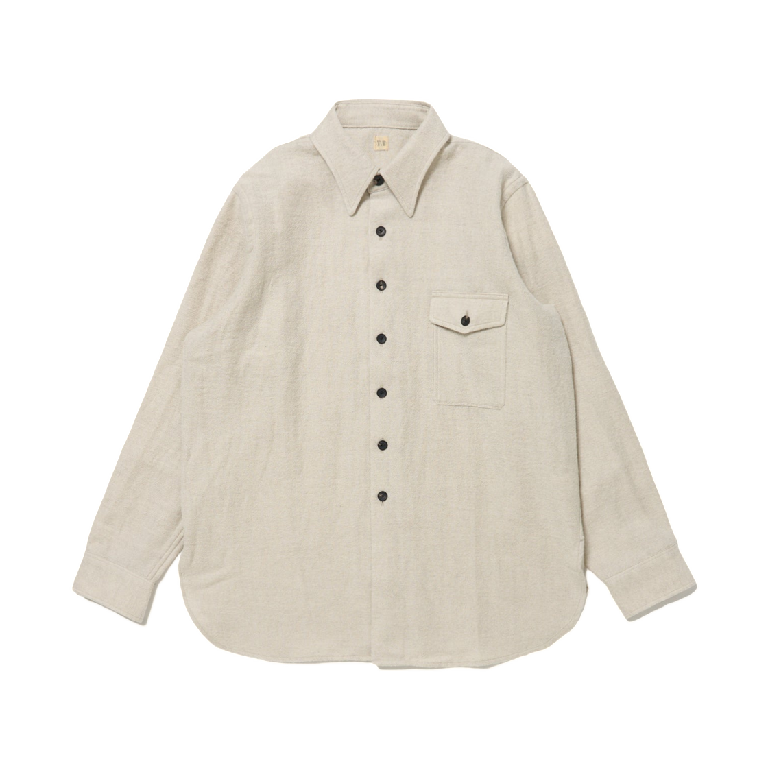 - Taiga Takahashi Lot.116 Long-Point Collar Sports Shirts Ivory