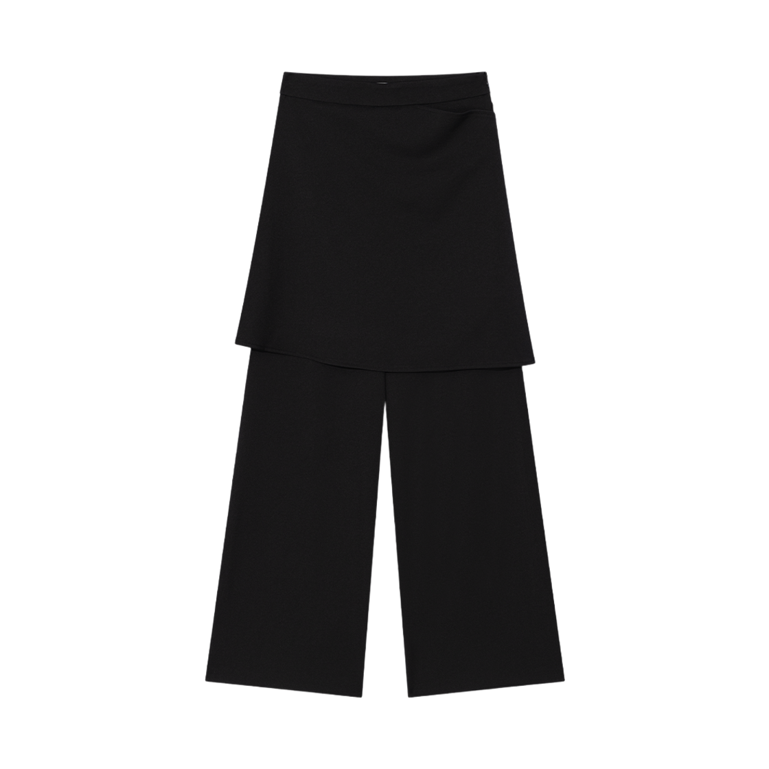 NSV031 UGLYSHADOW Flared Skirt Pants Black