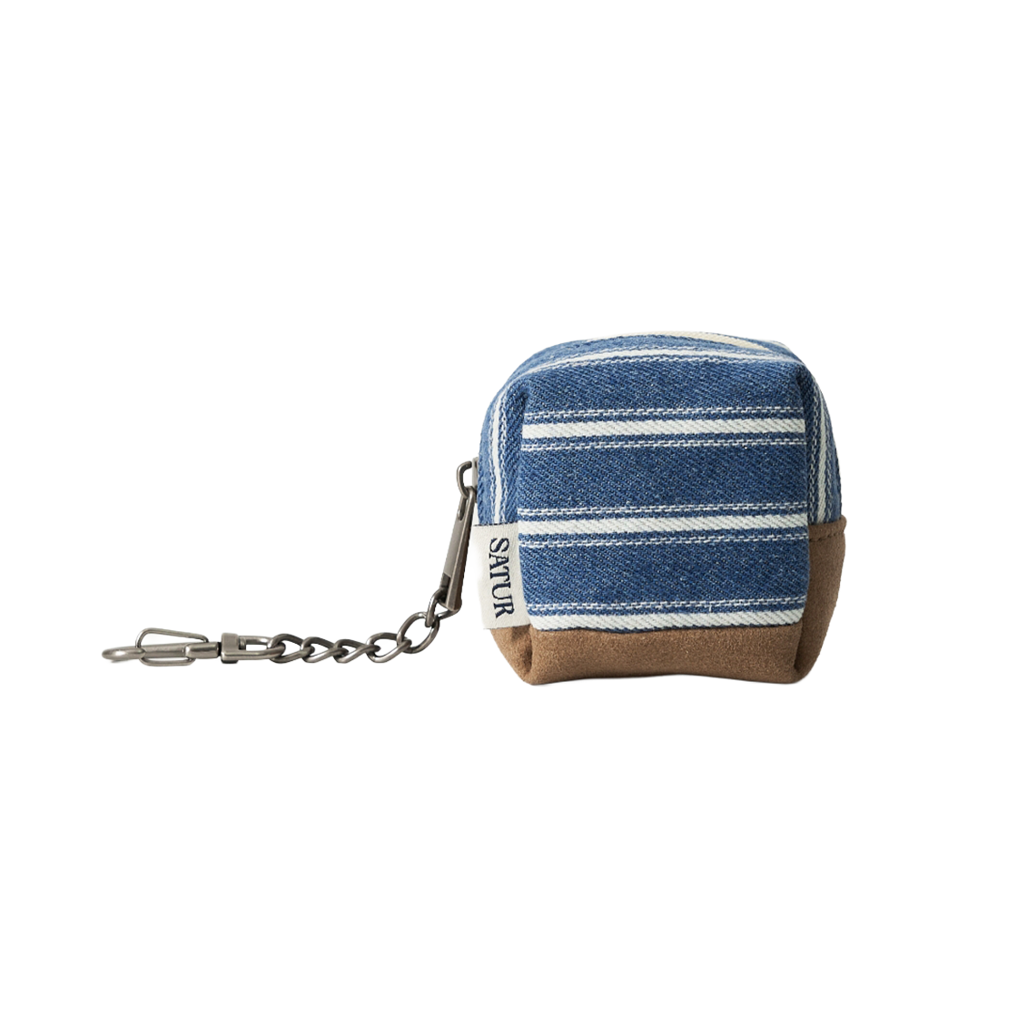 세터 스트라이프 미니 파우치 키링 블루(SATUR Stripe Mini Pouch Keyring Blue) - 3