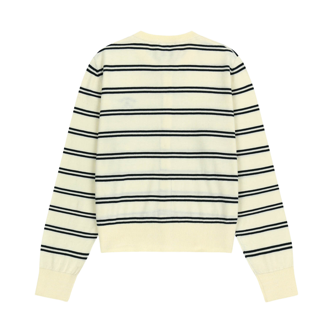 (W) 마리떼 프랑소와 저버 스트라이프 니트 가디건 아이보리((W) Marithe Francois Girbaud Stripe Knit Cardigan Ivory) - 2