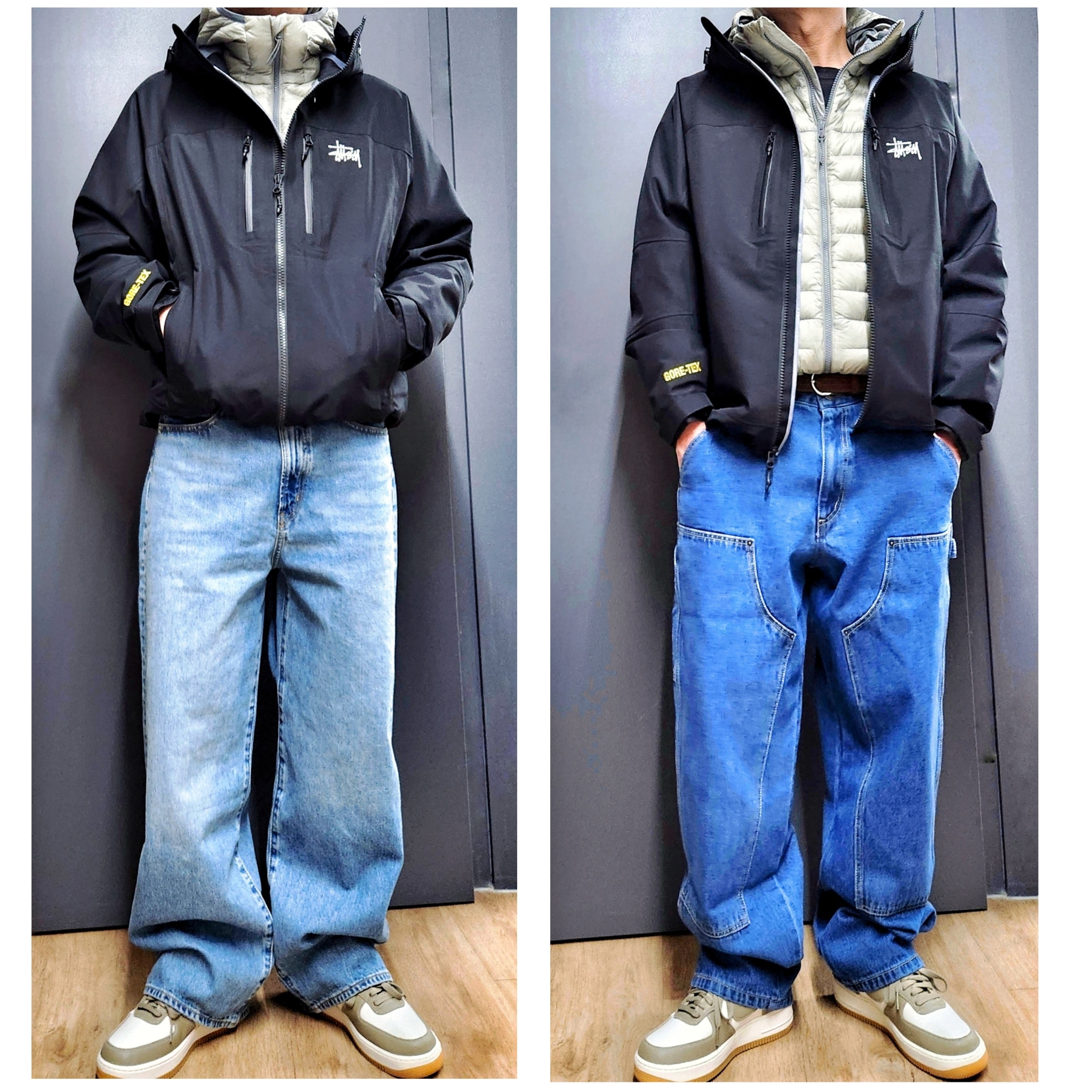 Stussy Gore-Tex Guide Shell Jacket Black, Timberland Premium 6 inch Waterproof Boot Wheat Nubuck - Wide 착용 스타일 - 4