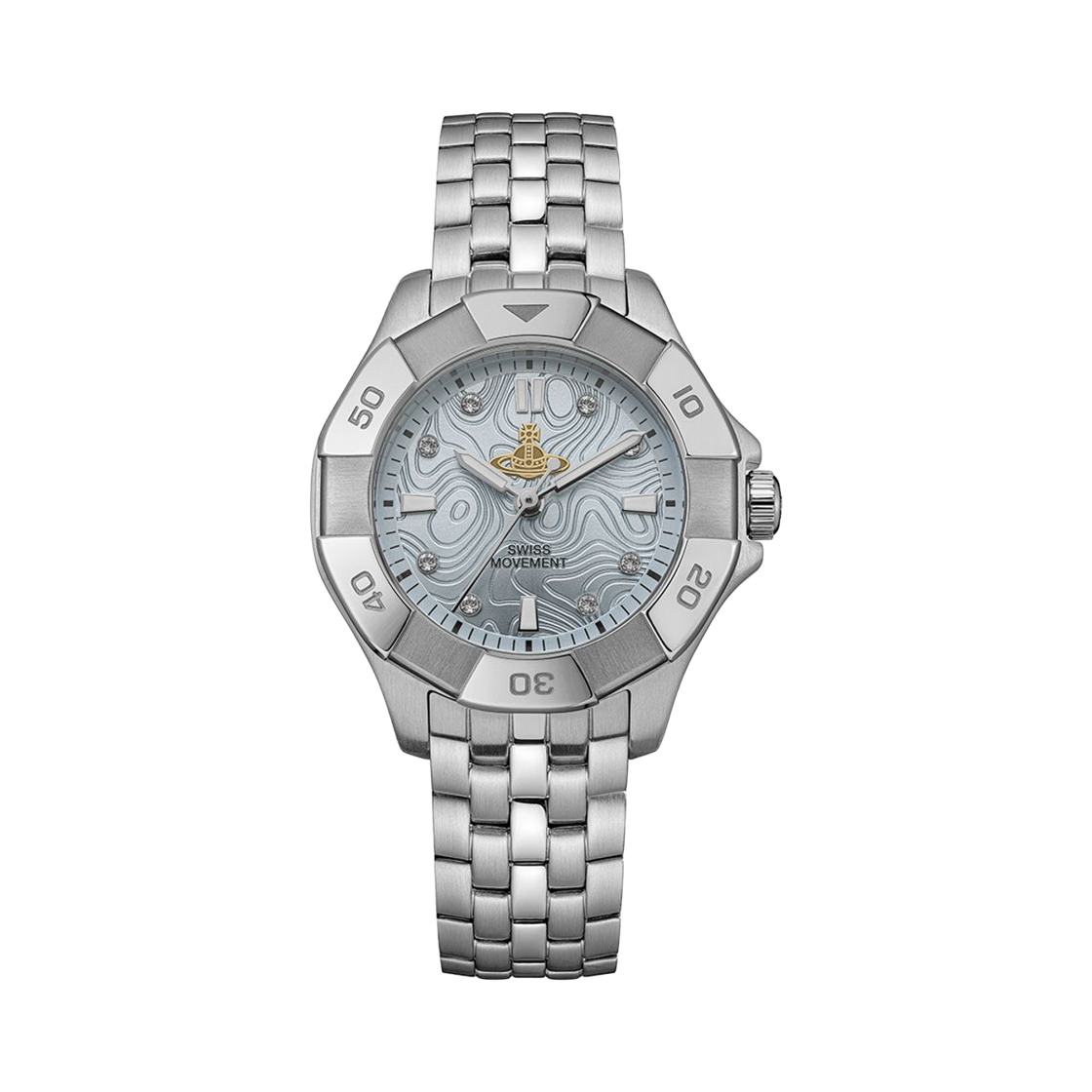 (W) 비비안 웨스트우드 더 브롬톤 쿼츠 31mm 실버 라이트 블루((W) Vivienne Westwood The Brompton Quartz 31mm Silver Lite Blue) - 1