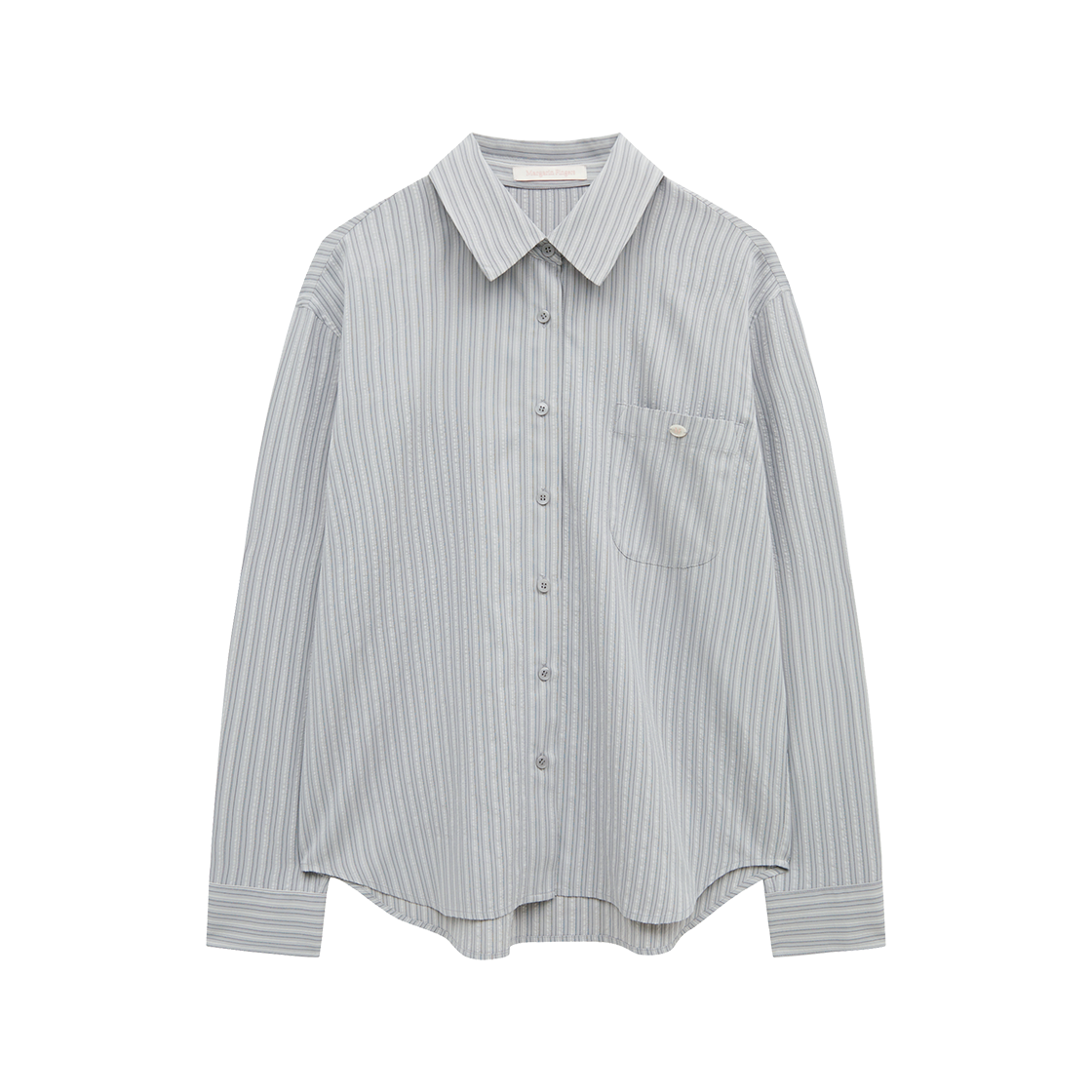 MF2613SH001MGYFR Margarin Fingers Stripe Oversized Shirt Grey